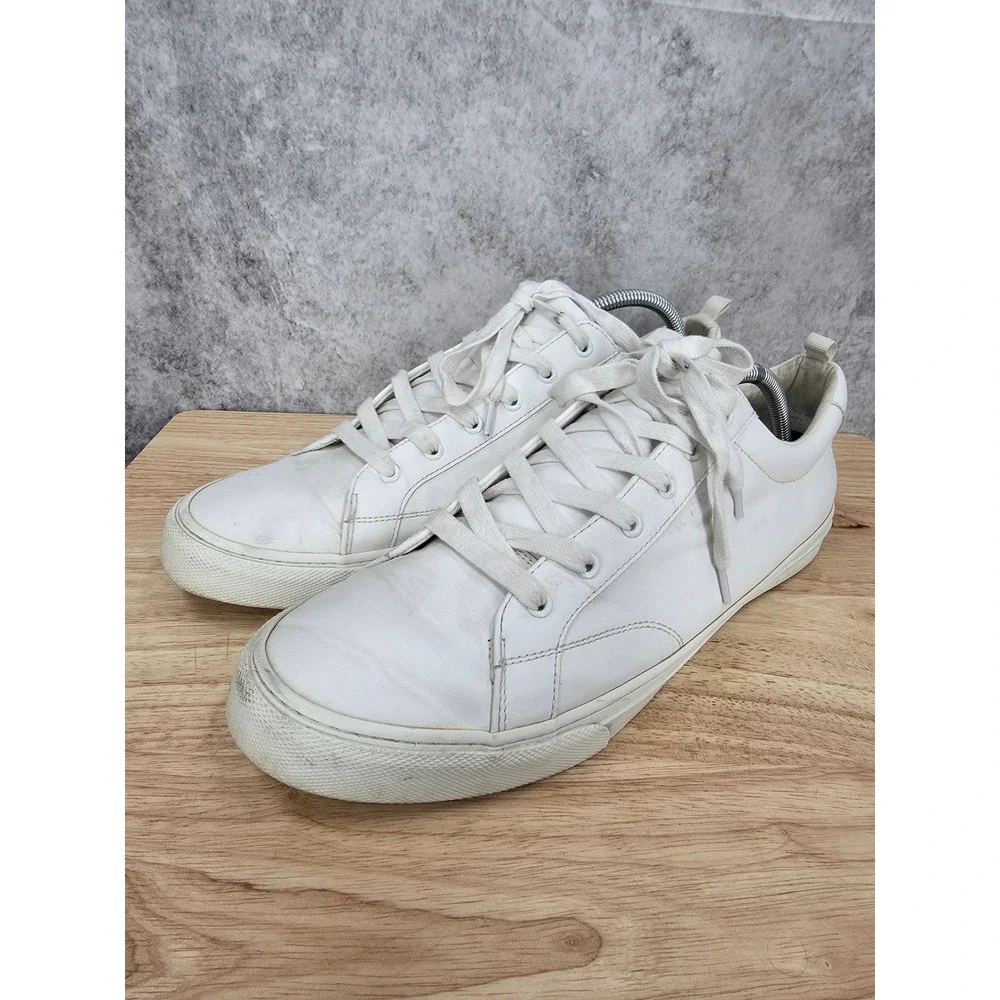 Banana Republic Sneakers Mens 12 White Leather Low Top Casual Shoes 420256-03